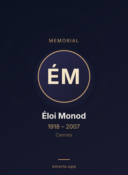 Memorial portrait of Éloi Monod