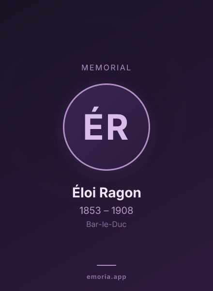 Memorial portrait of Éloi Ragon
