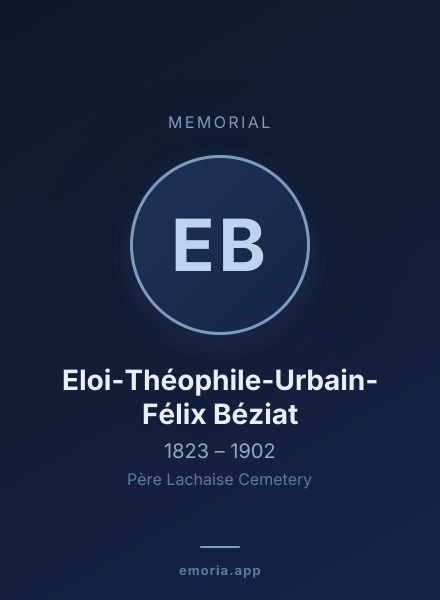 Memorial portrait of Eloi-Théophile-Urbain-Félix Béziat