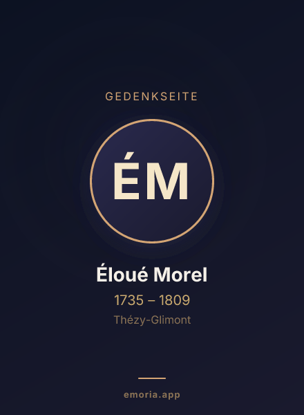 Gedenkportrait von Éloué Morel