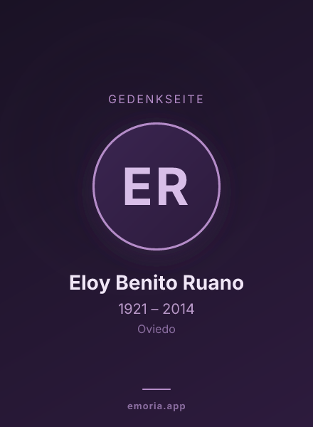 Gedenkportrait von Eloy Benito Ruano