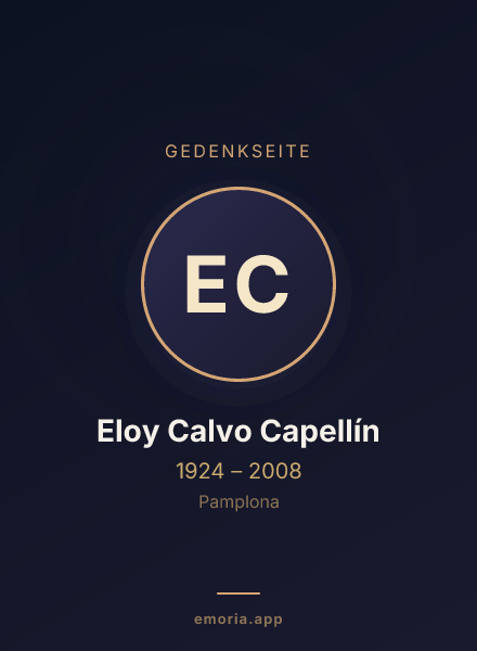 Gedenkportrait von Eloy Calvo Capellín