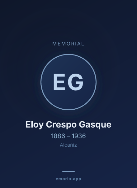 Memorial portrait of Eloy Crespo Gasque