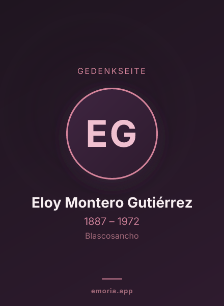Gedenkportrait von Eloy Montero Gutiérrez
