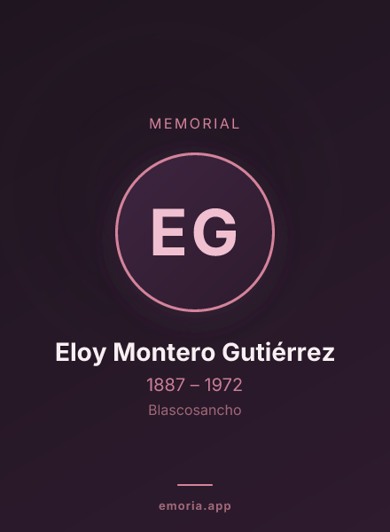 Memorial portrait of Eloy Montero Gutiérrez