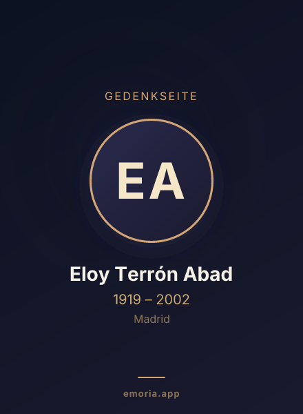 Gedenkportrait von Eloy Terrón Abad