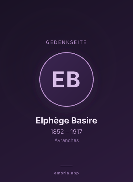 Gedenkportrait von Elphège Basire
