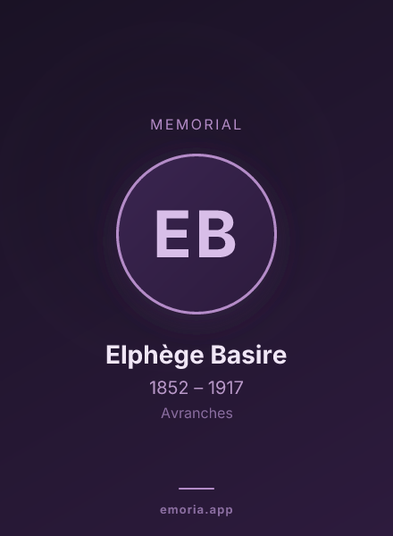 Memorial portrait of Elphège Basire