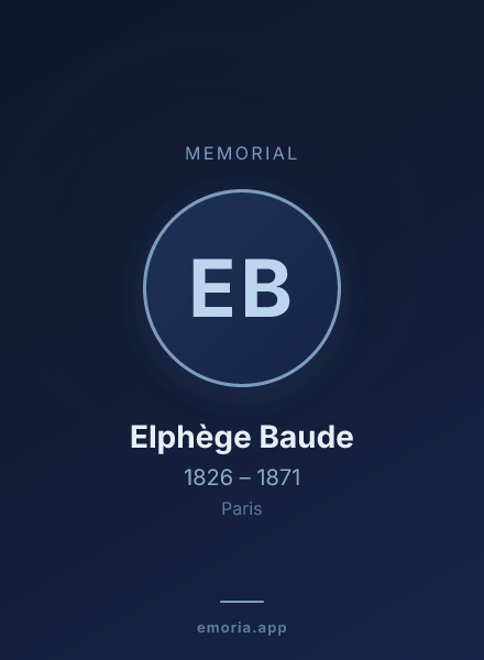 Memorial portrait of Elphège Baude