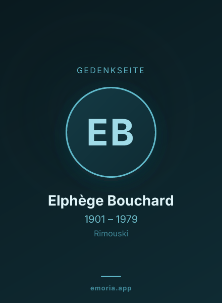 Gedenkportrait von Elphège Bouchard