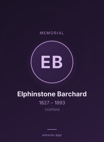 Memorial portrait of Elphinstone Barchard