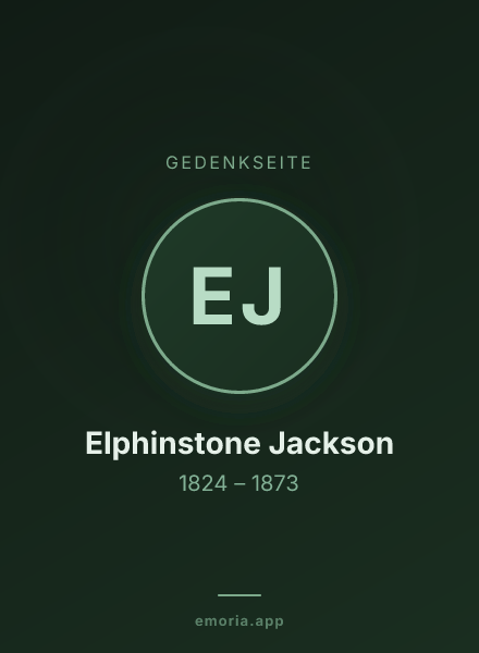 Gedenkportrait von Elphinstone Jackson