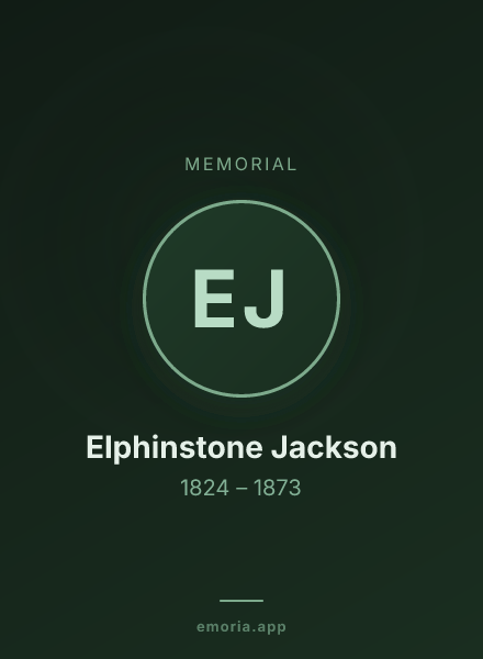 Memorial portrait of Elphinstone Jackson