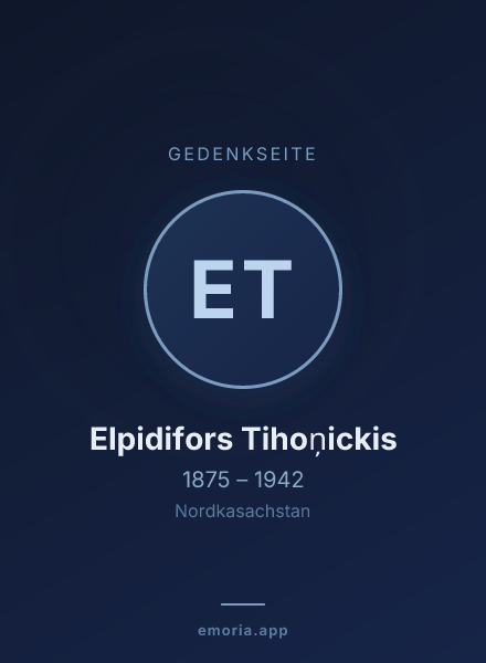 Gedenkportrait von Elpidifors Tihoņickis
