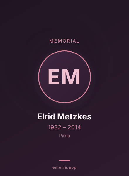 Memorial portrait of Elrid Metzkes