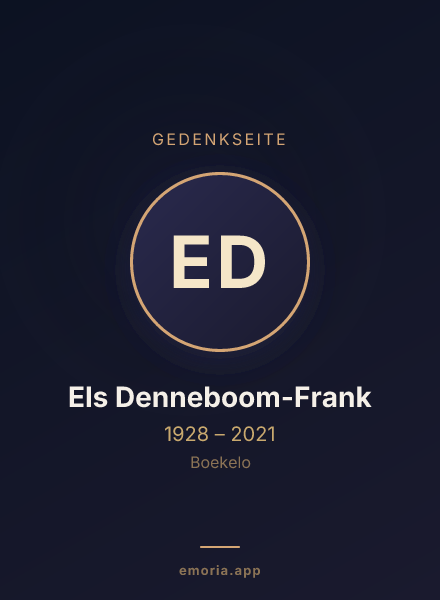 Gedenkportrait von Els Denneboom-Frank
