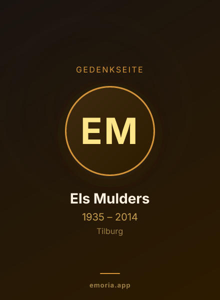 Gedenkportrait von Els Mulders