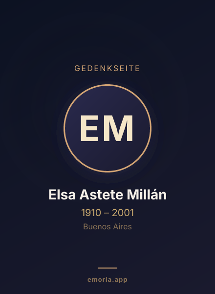 Gedenkportrait von Elsa Astete Millán