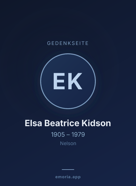 Gedenkportrait von Elsa Beatrice Kidson