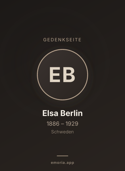 Gedenkportrait von Elsa Berlin