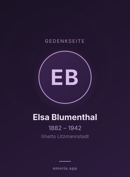 Gedenkportrait von Elsa Blumenthal