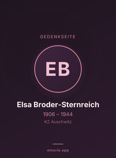 Gedenkportrait von Elsa Broder-Sternreich