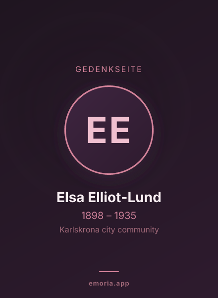Gedenkportrait von Elsa Elliot-Lund