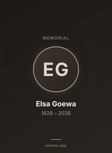Memorial portrait of Elsa Goewa