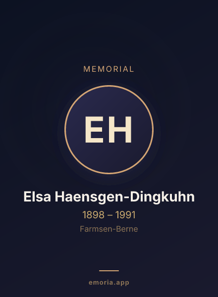 Memorial portrait of Elsa Haensgen-Dingkuhn