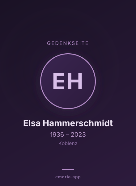 Gedenkportrait von Elsa Hammerschmidt