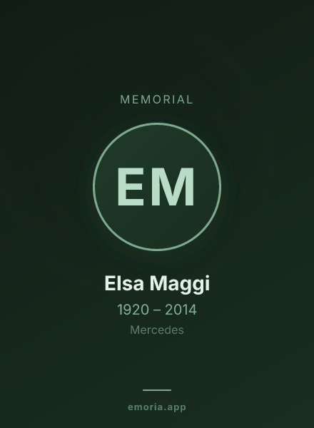 Memorial portrait of Elsa Maggi