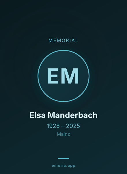 Memorial portrait of Elsa Manderbach