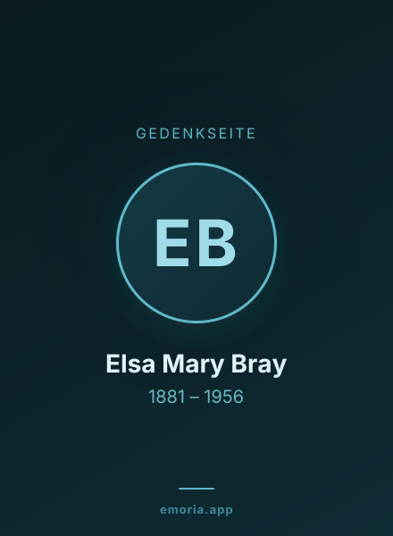 Gedenkportrait von Elsa Mary Bray