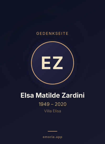 Gedenkportrait von Elsa Matilde Zardini
