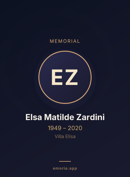 Memorial portrait of Elsa Matilde Zardini