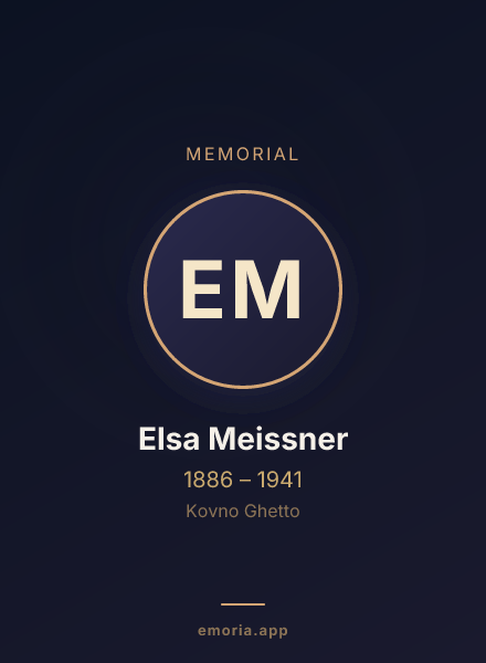Memorial portrait of Elsa Meissner