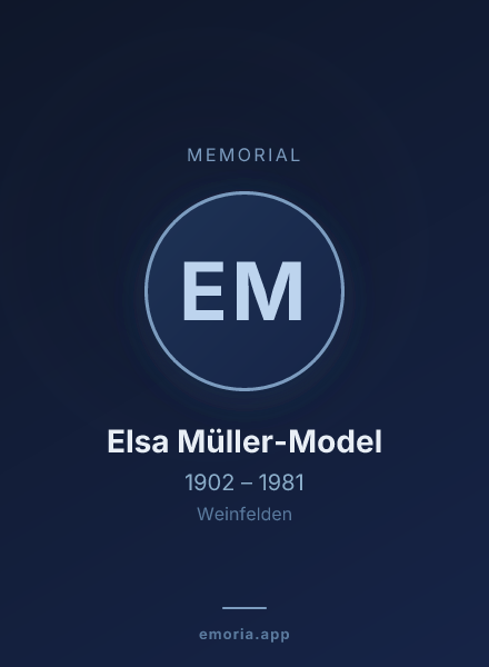 Memorial portrait of Elsa Müller-Model