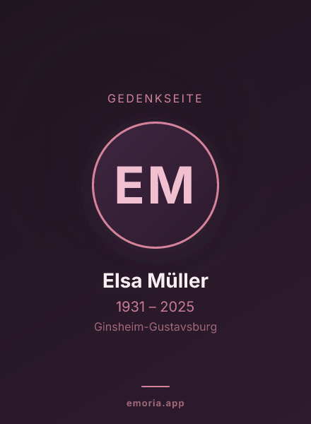 Gedenkportrait von Elsa Müller