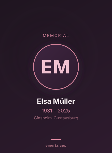 Memorial portrait of Elsa Müller