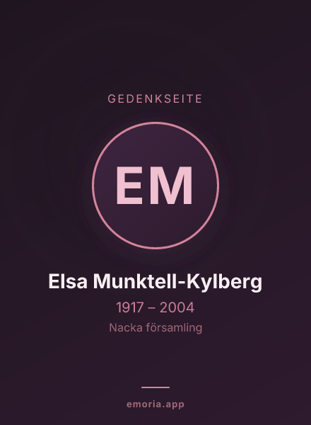 Gedenkportrait von Elsa Munktell-Kylberg