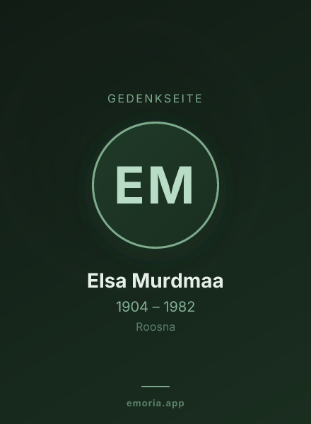 Gedenkportrait von Elsa Murdmaa