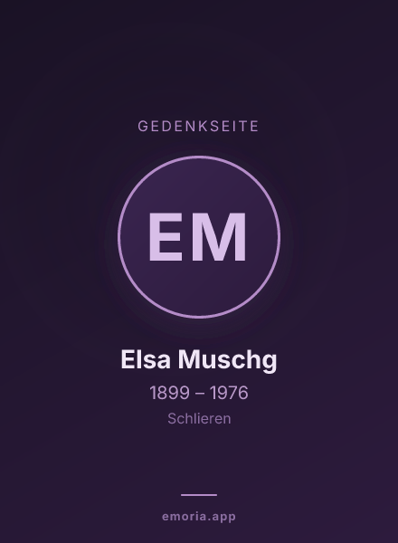 Gedenkportrait von Elsa Muschg