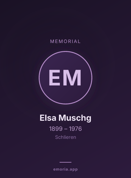 Memorial portrait of Elsa Muschg