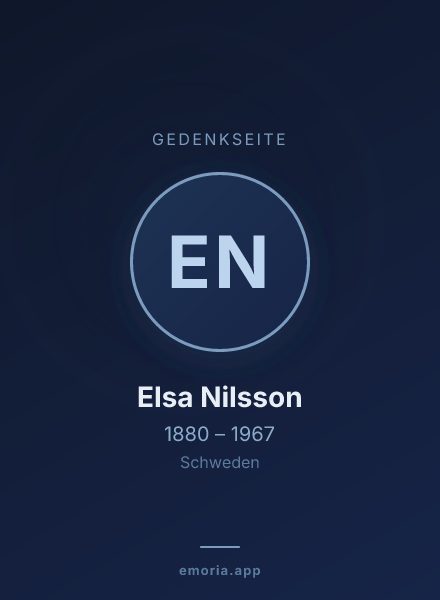 Gedenkportrait von Elsa Nilsson
