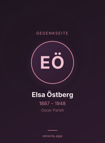 Gedenkportrait von Elsa Östberg