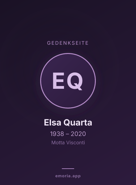 Gedenkportrait von Elsa Quarta