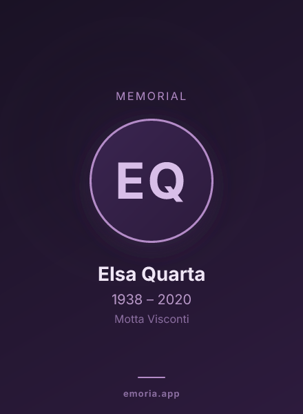 Memorial portrait of Elsa Quarta