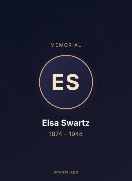 Memorial portrait of Elsa Swartz