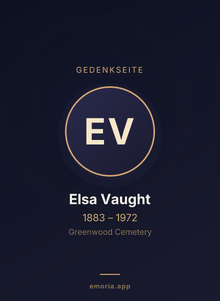 Gedenkportrait von Elsa Vaught