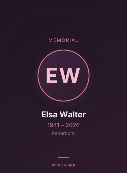 Memorial portrait of Elsa Walter